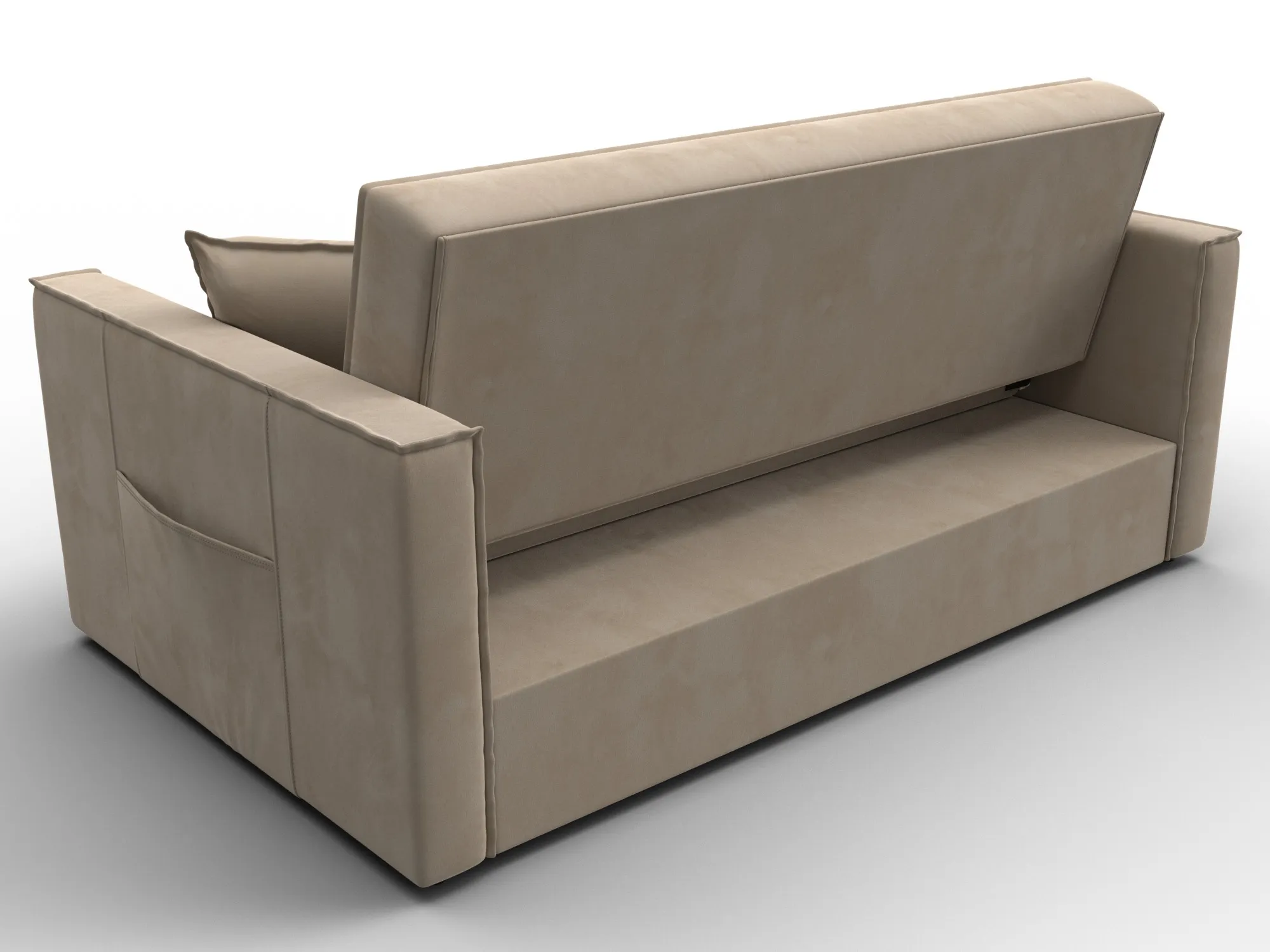 Диван прямой Лига-104 (140) ( SEVEN 729 бежевый )