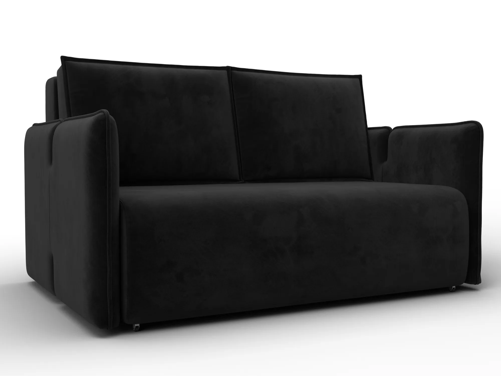 Диван прямой Лига-117 ( SEVEN 35 черный )