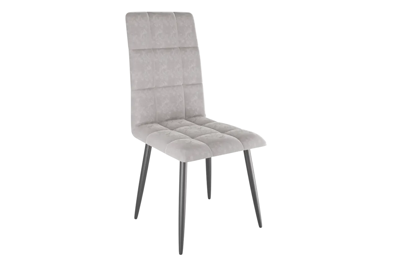 Стул Турин 2 пепельный(велюр)/черный