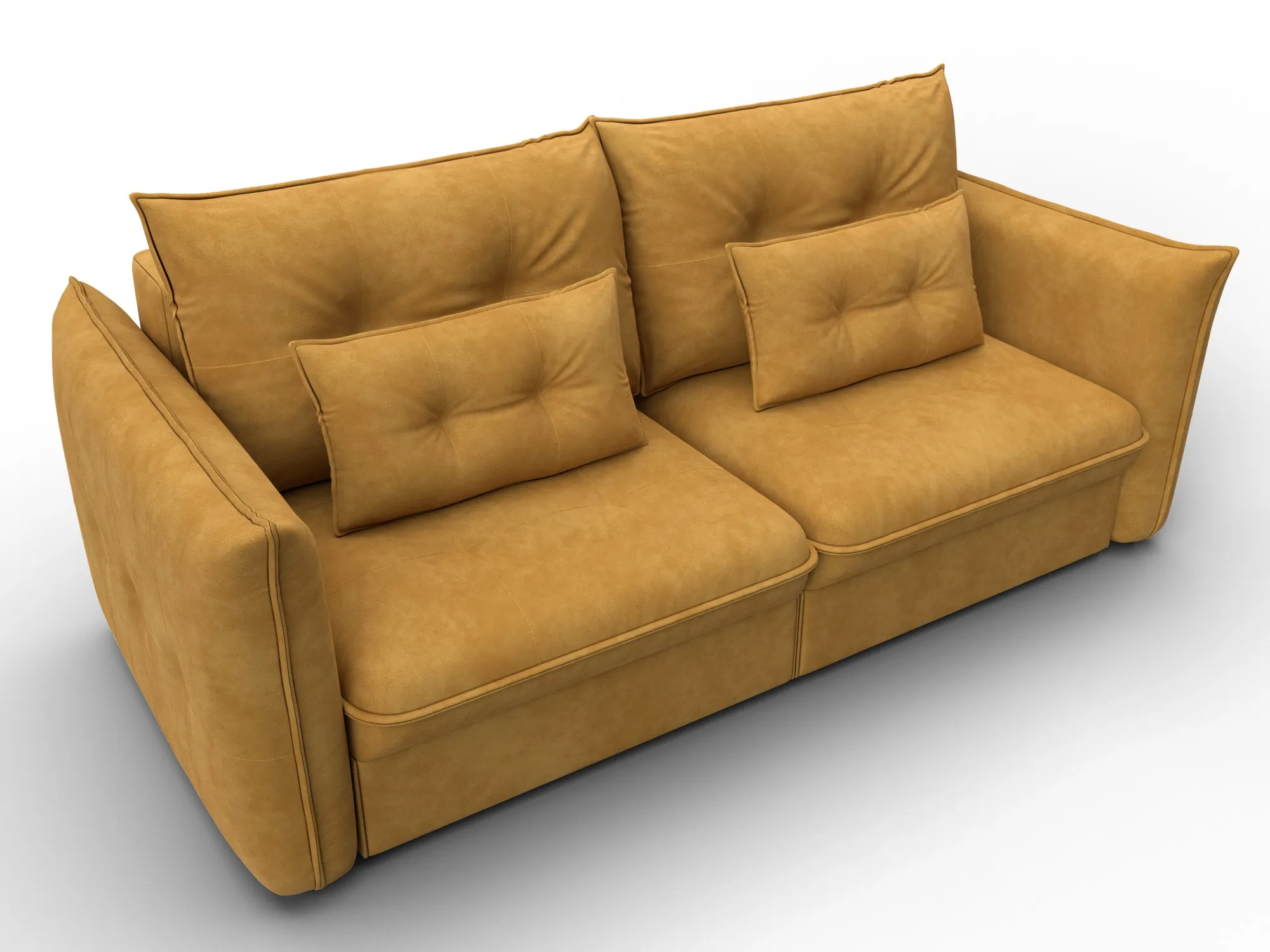 Диван прямой Лига-100 НПБ ( BRUT 10 желтый )