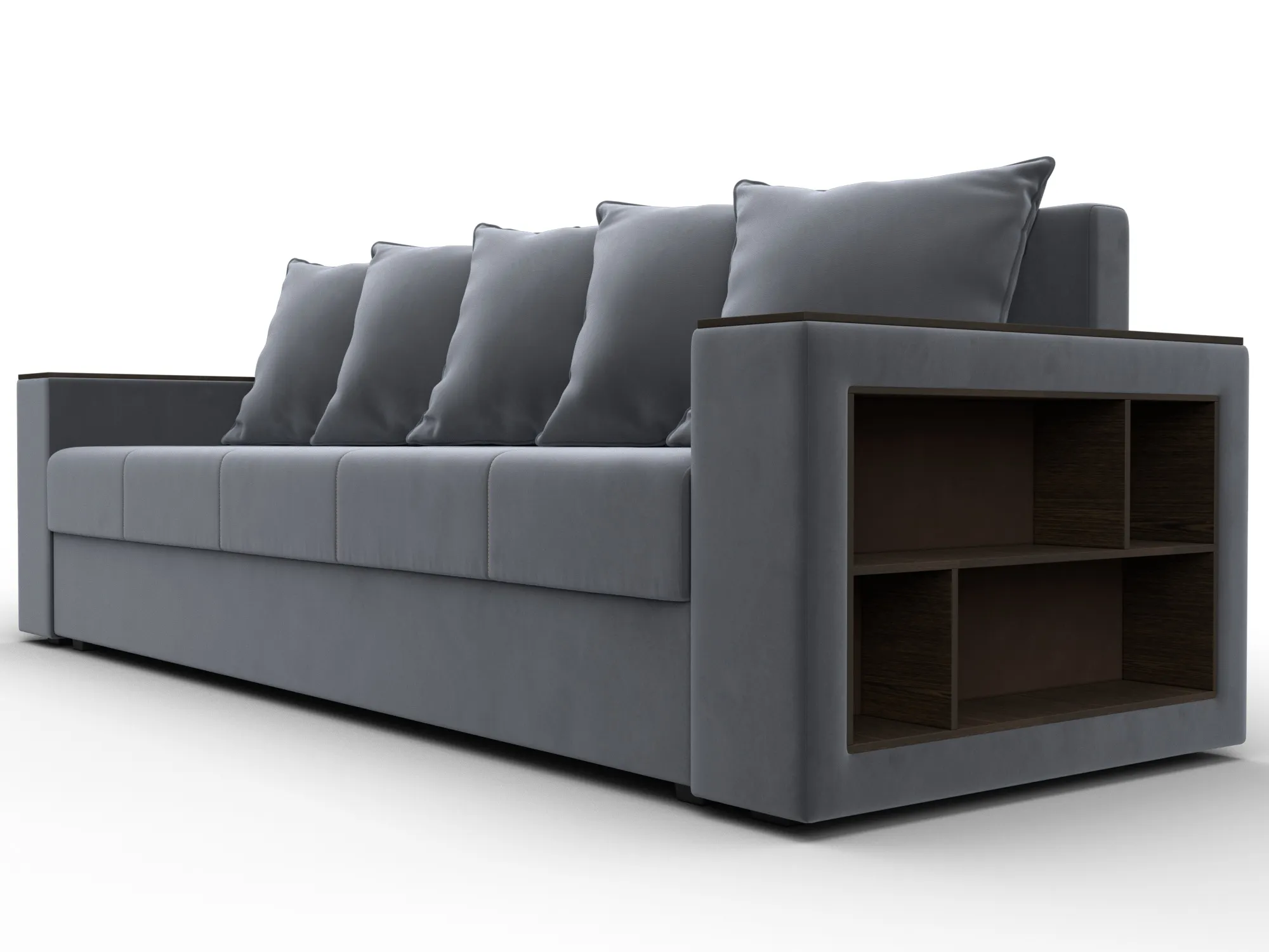 Диван прямой Дубай Лайт ( SEVEN 17 серый )