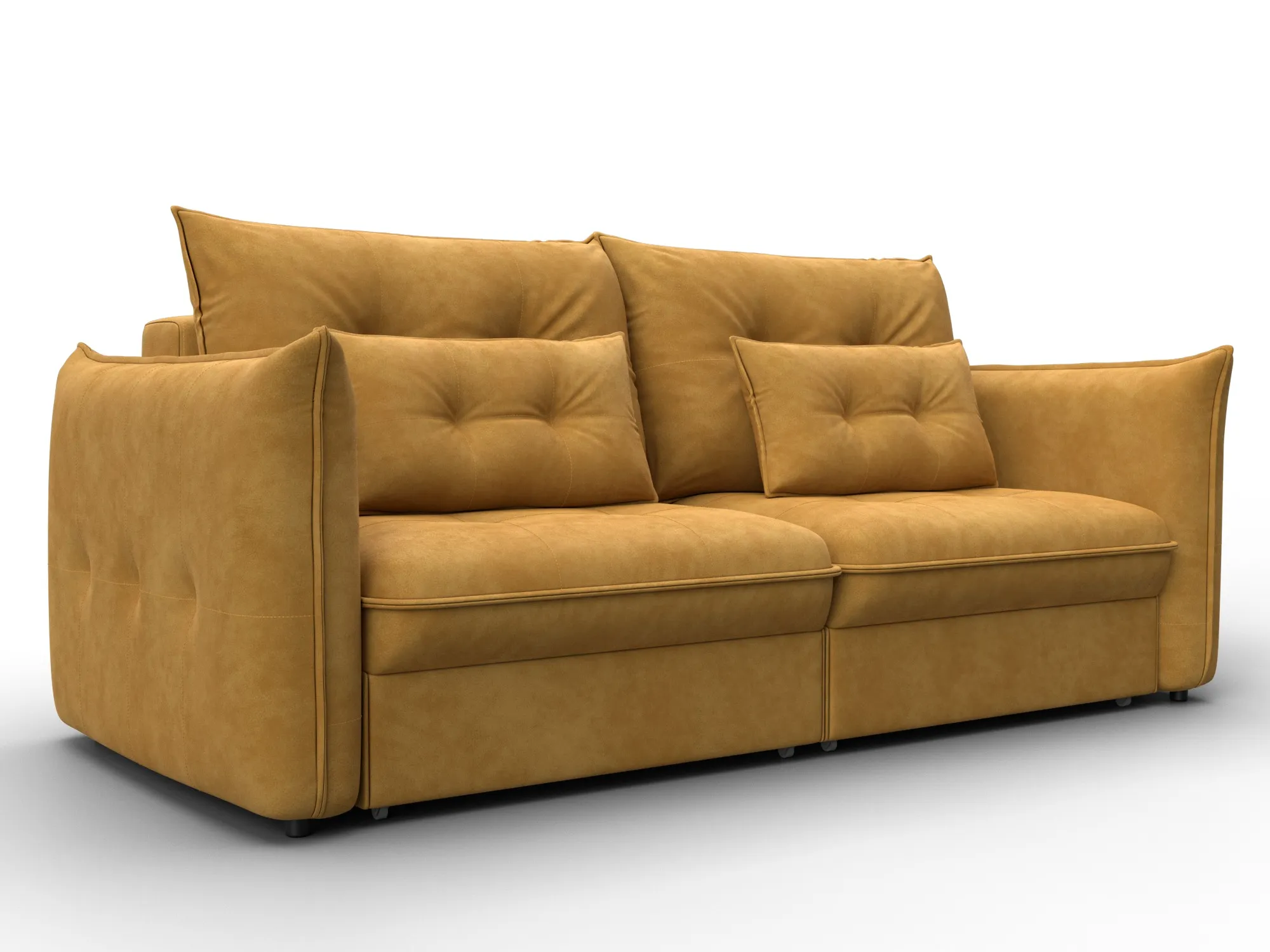 Диван прямой Лига-100 НПБ ( BRUT 10 желтый )