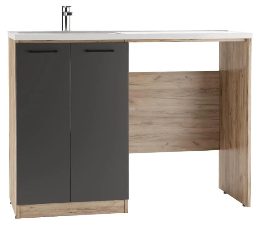 Тумба под умывальник "Космос 120" Craft с корзиной Домино