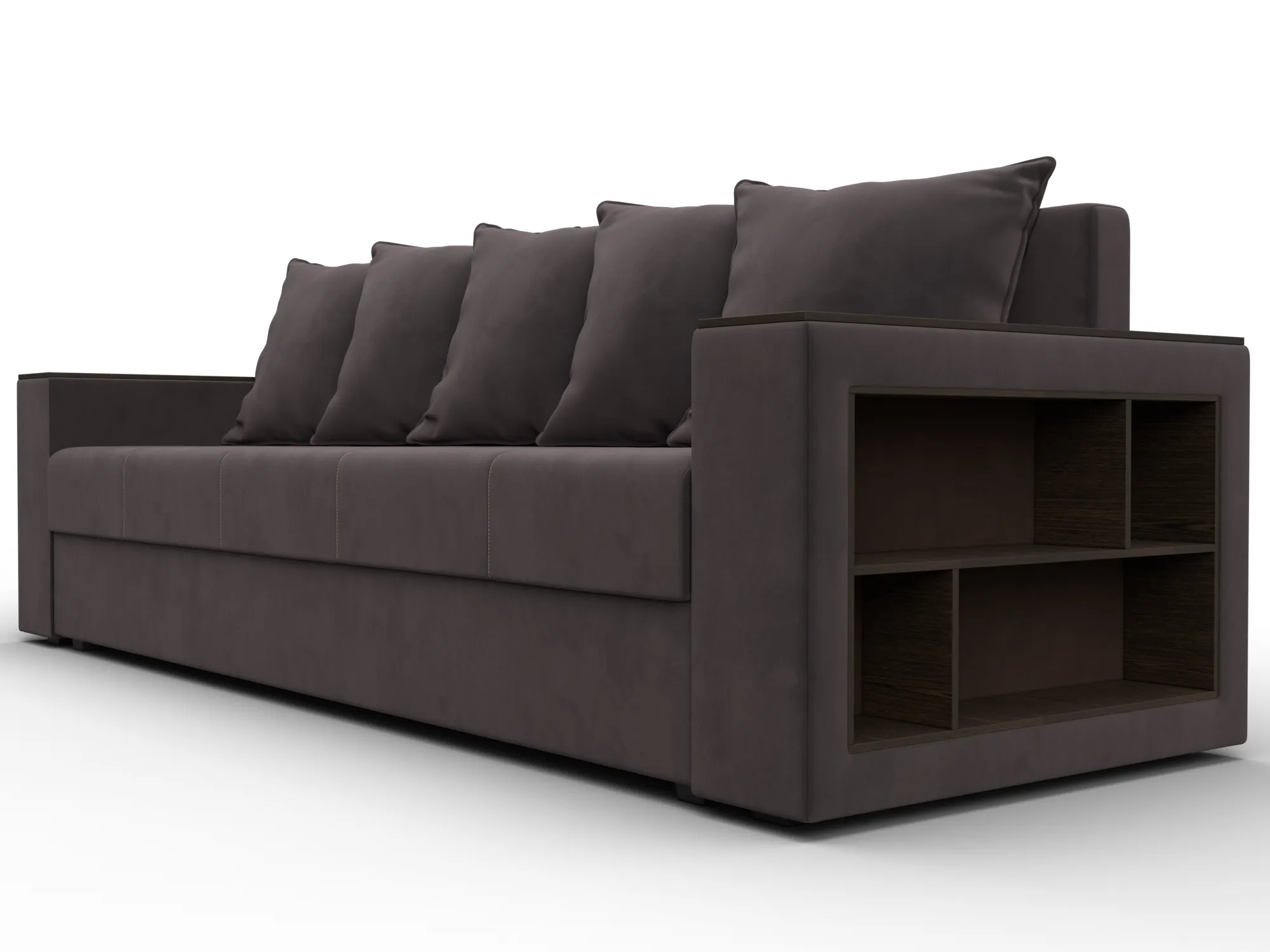 Диван прямой Дубай Лайт ( SEVEN 727 коричневый )