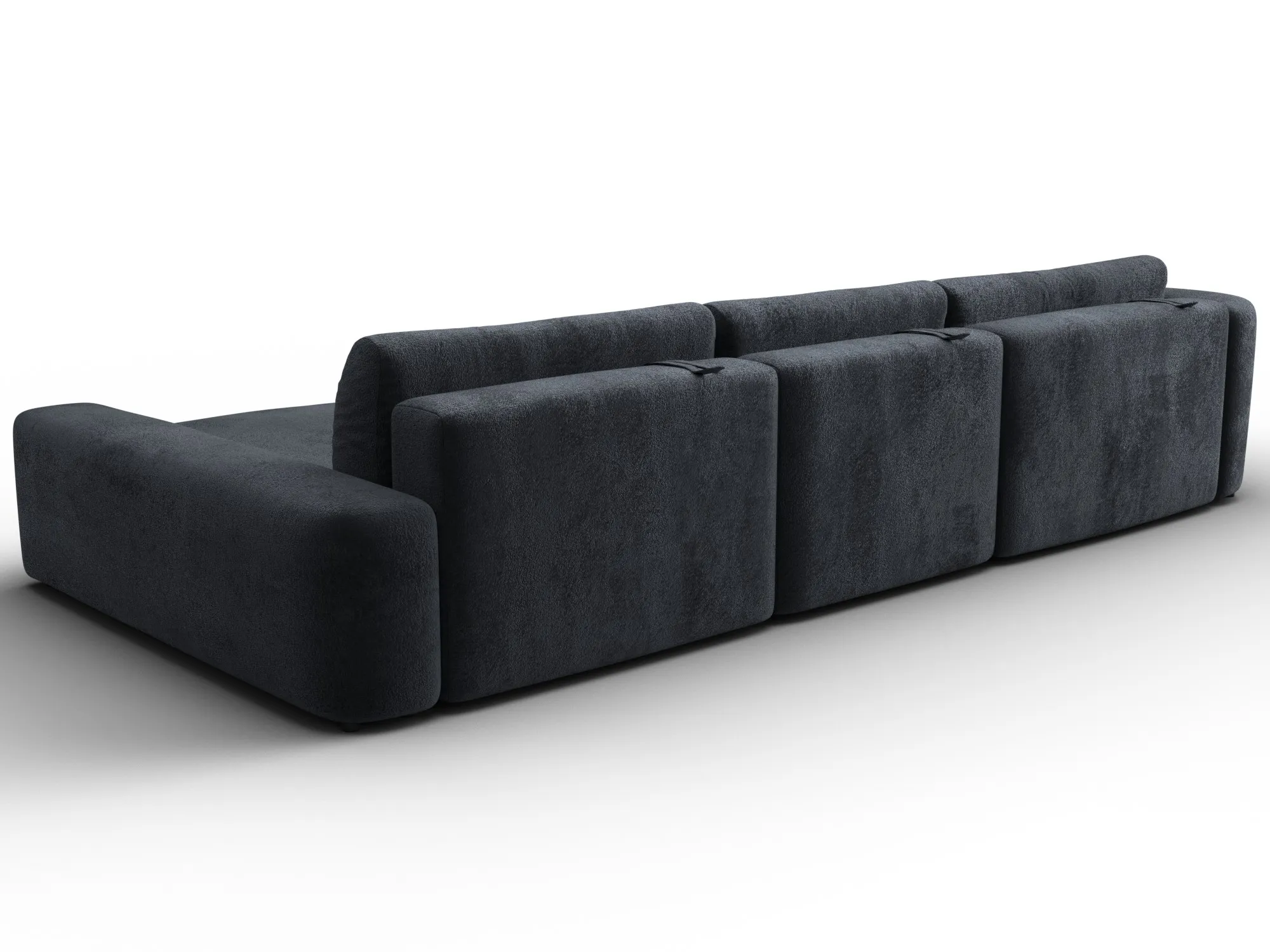 Диван угловой Лига-066 НПБ Лонг угол правый ( TOWER 11 темно-серый )