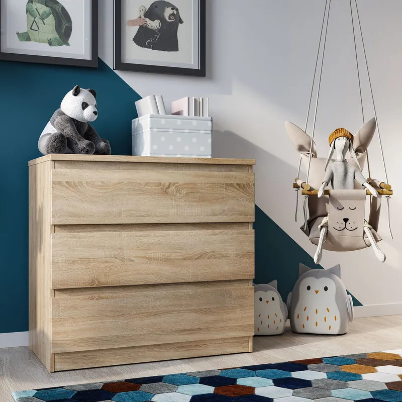 2.05.02.040.3 МАЛЬТА комод 3 ящика 80х76 сонома RU