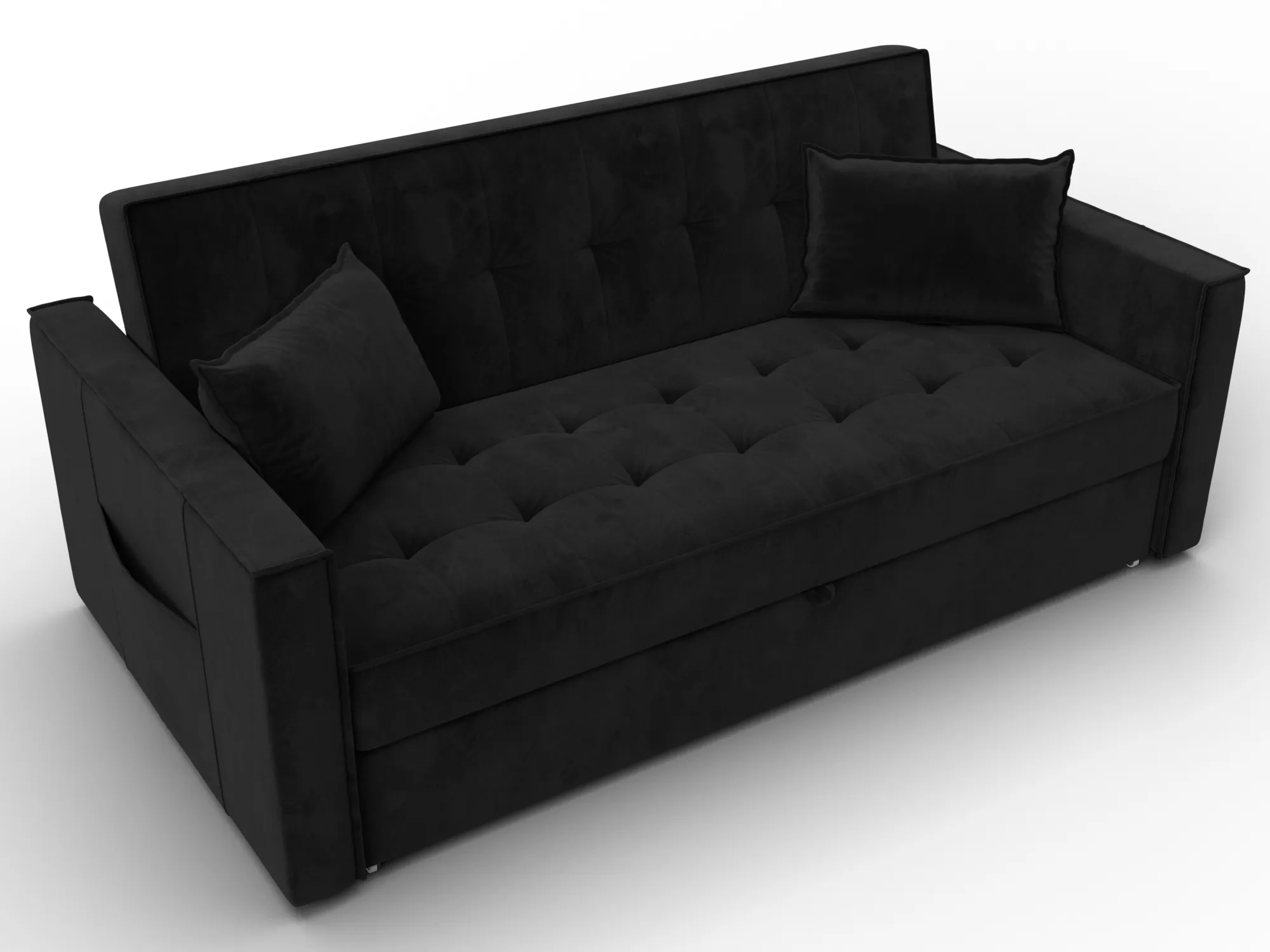 Диван прямой Лига-104 (160) ( SEVEN 35 черный )