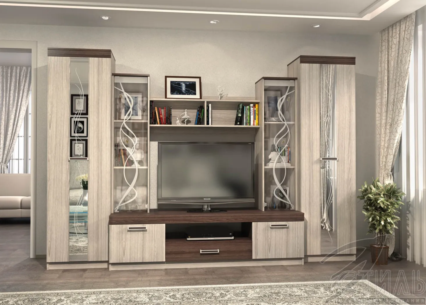 Гостиная Атлантида-2Б ясень шимо
