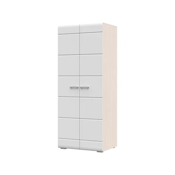 Шкаф 2х ств Симба дуб белфорд - белый глянец