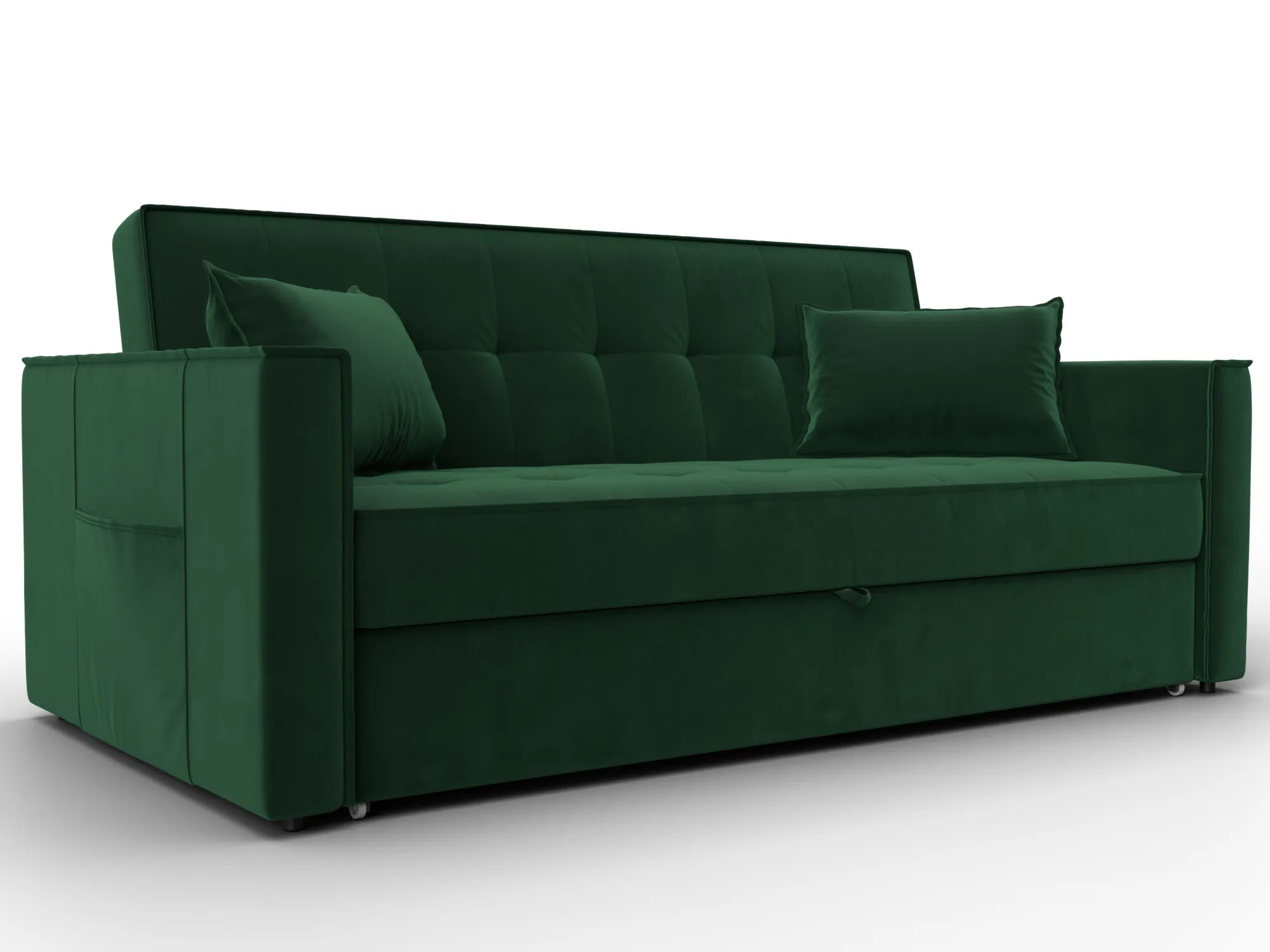 Диван прямой Лига-104 (160) ( SEVEN 626 зеленый )