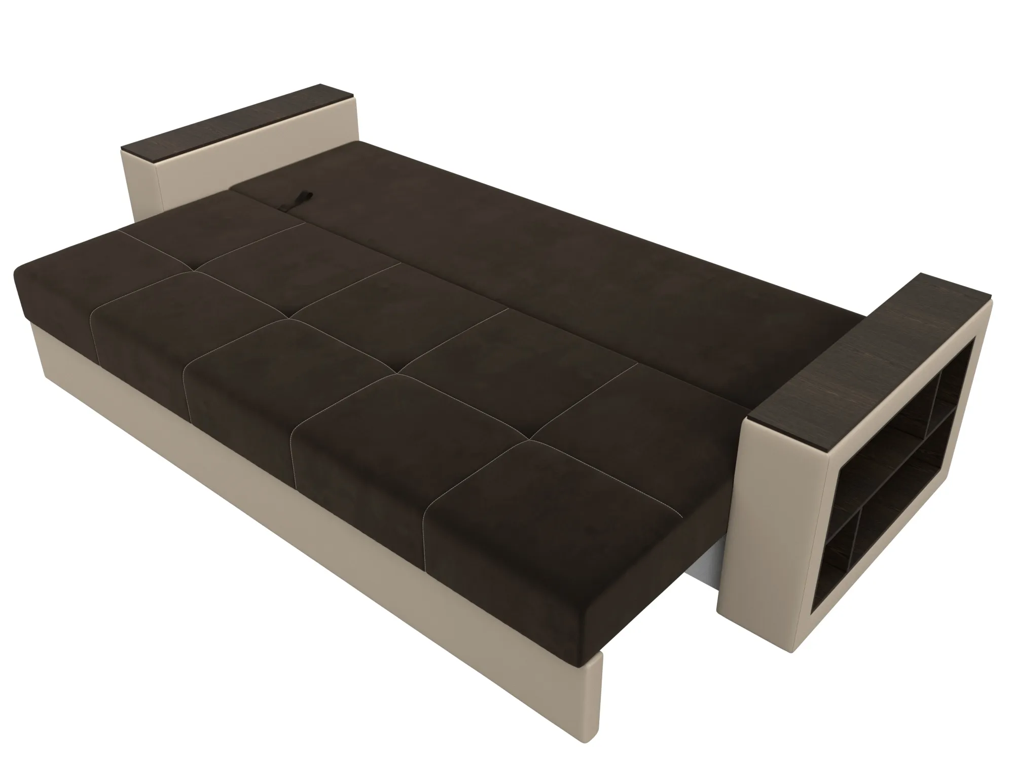 Диван прямой Дубай Лайт ( Коричневый;Бежевый )