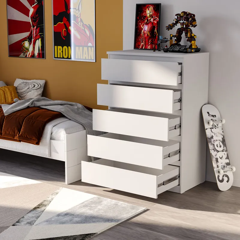 2.05.02.090.1 МАЛЬТА комод 5 ящиков 80х121 белый RU