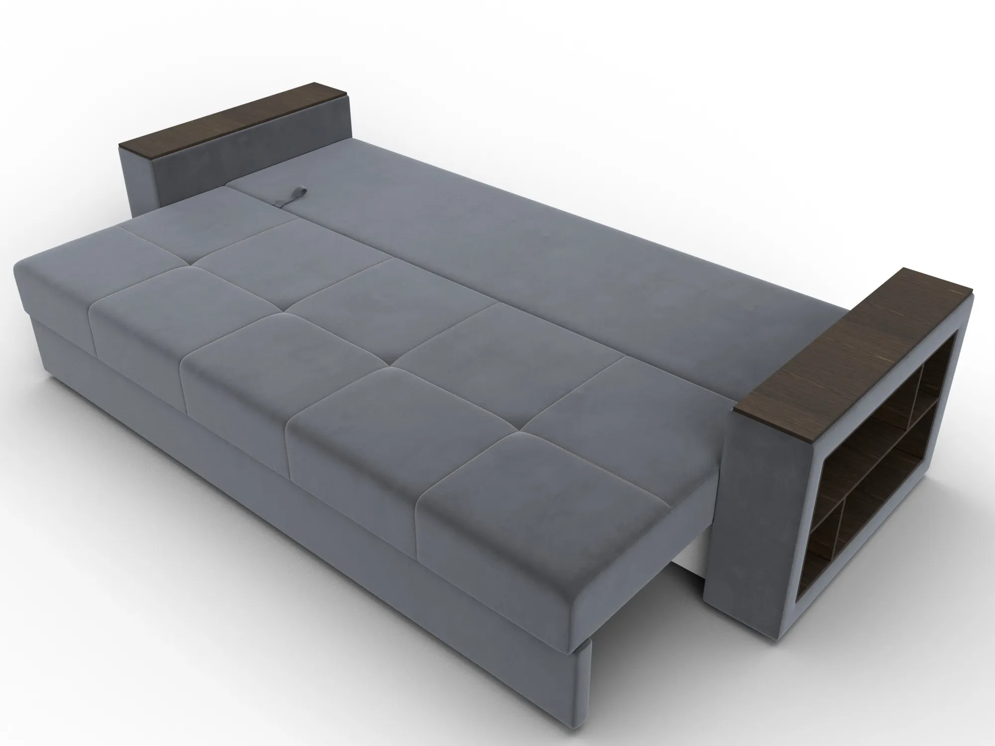 Диван прямой Дубай Лайт ( SEVEN 17 серый )