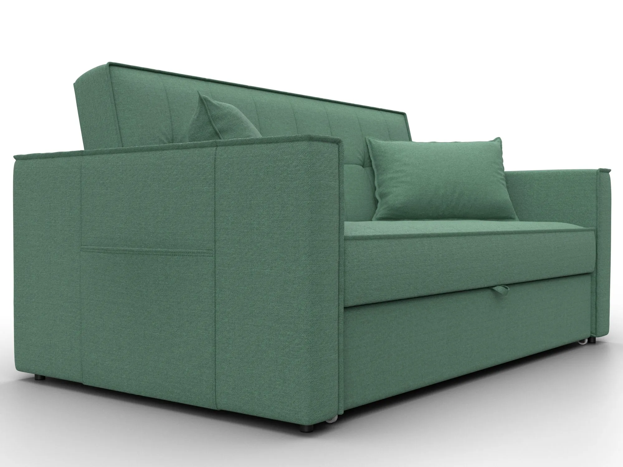 Диван прямой Лига-104 (140) ( Амур 11 зеленый )