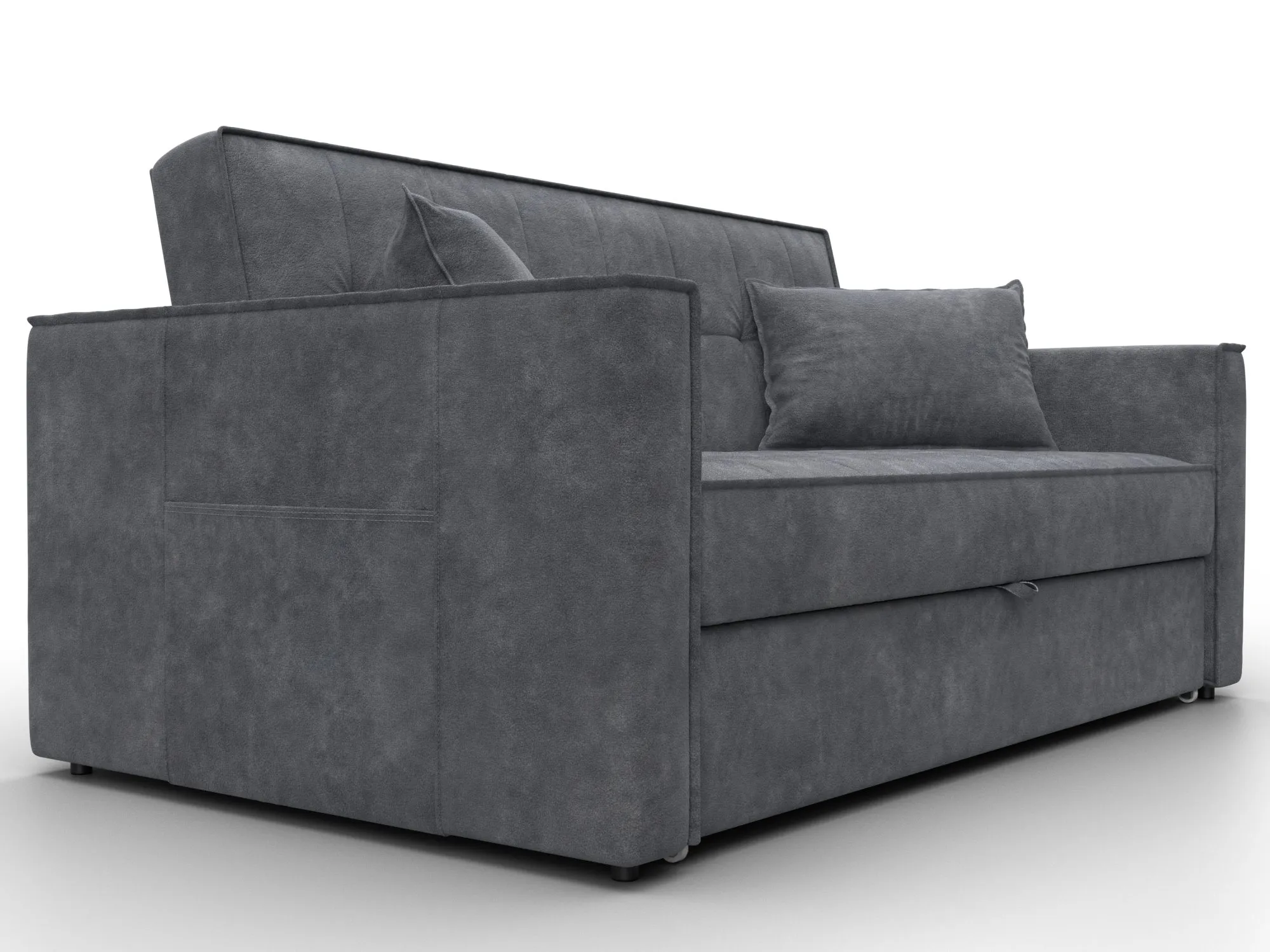 Диван прямой Лига-104 (140) ( BRUT 16 темно-серый )