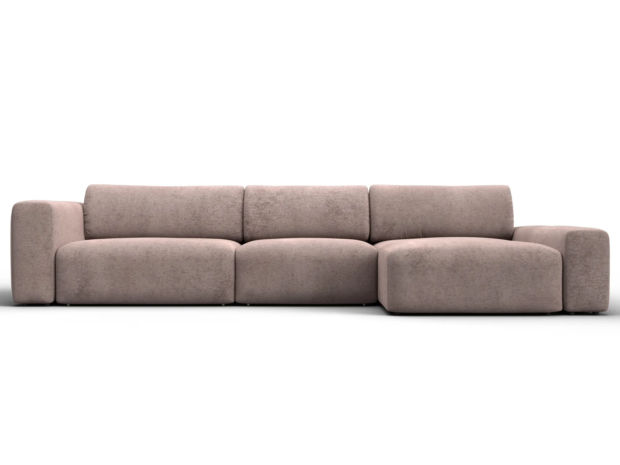 Диван угловой Лига-066 НПБ Лонг угол правый ( TOWER 05 бежевый )