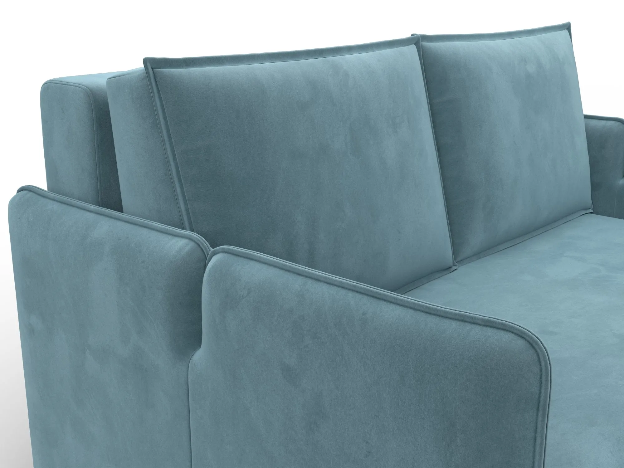 Диван прямой Лига-117 ( SEVEN 113 бирюзовый )