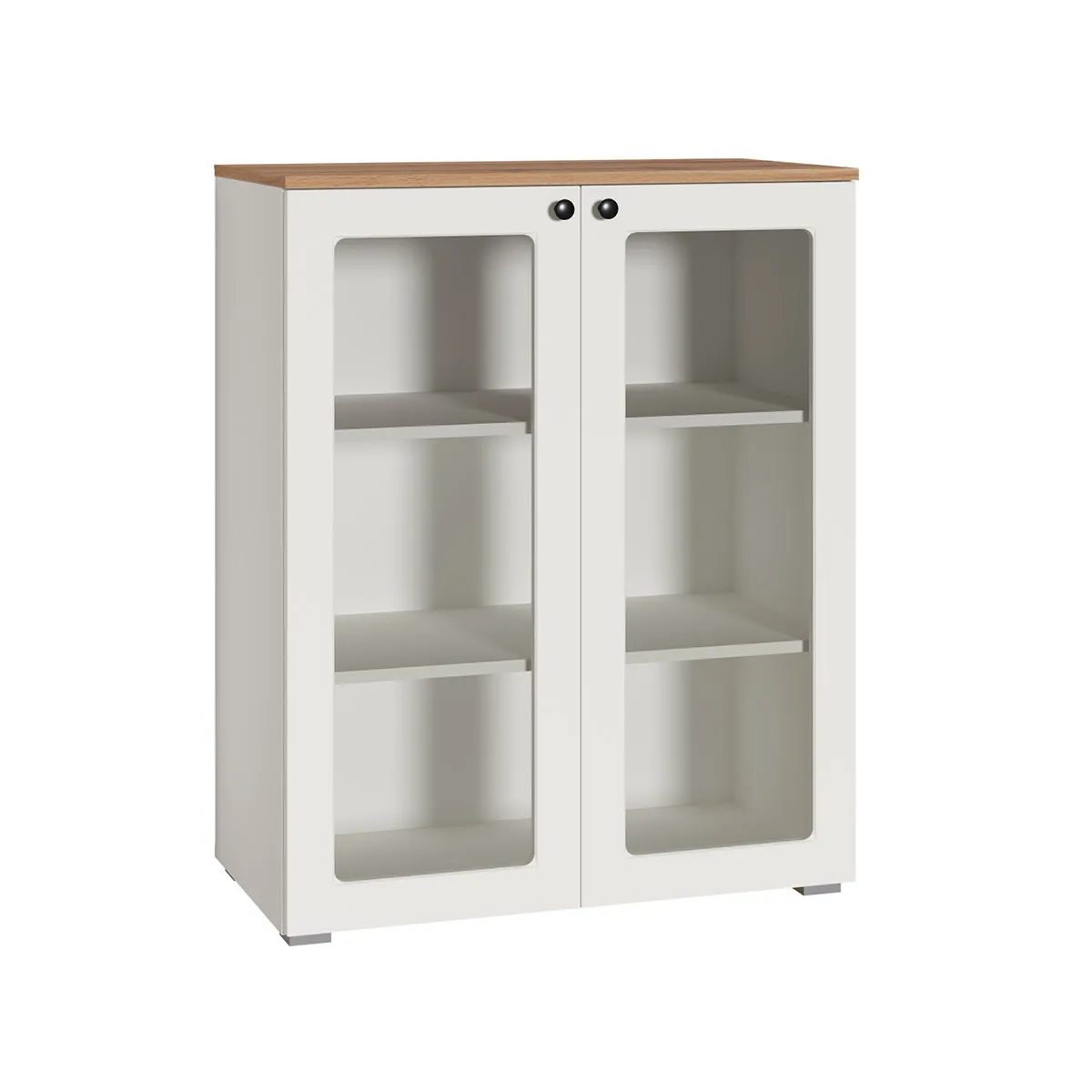 Шкаф витрина Остин 16.394.01 белый шагрень