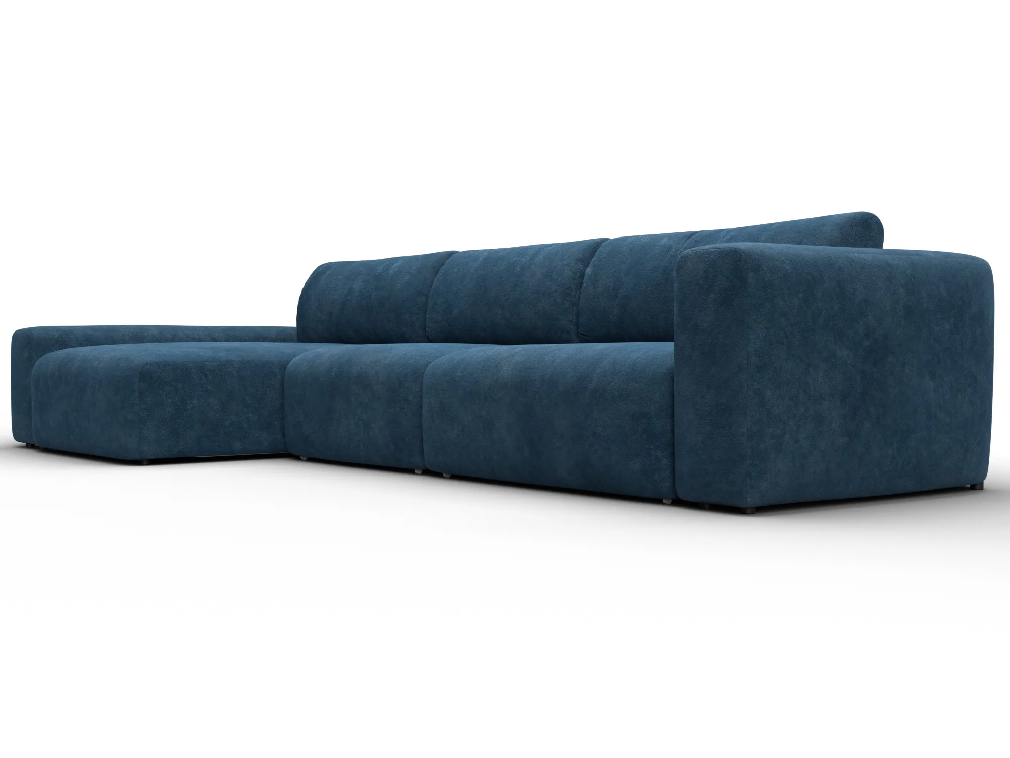 Диван угловой Лига-066 НПБ Лонг угол левый ( BRUT 11 синий )