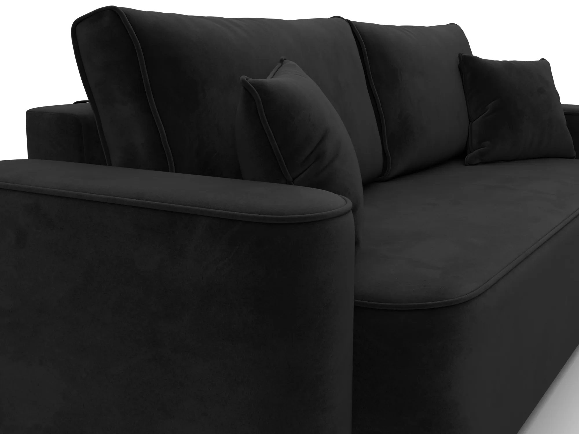 Диван прямой Лига-118 НПБ ( SEVEN 35 черный )