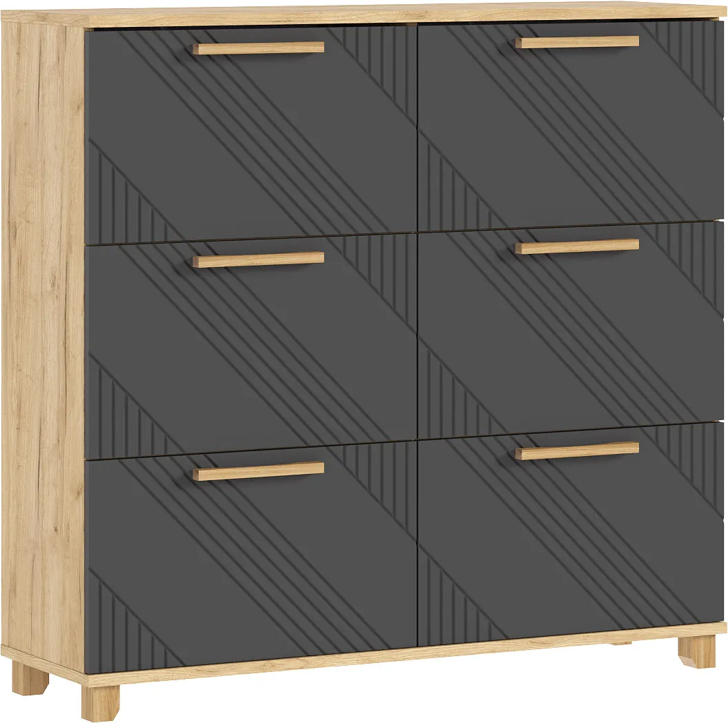  Ирис Обувница (1000) (Браш Графит, Дуб Крафт)