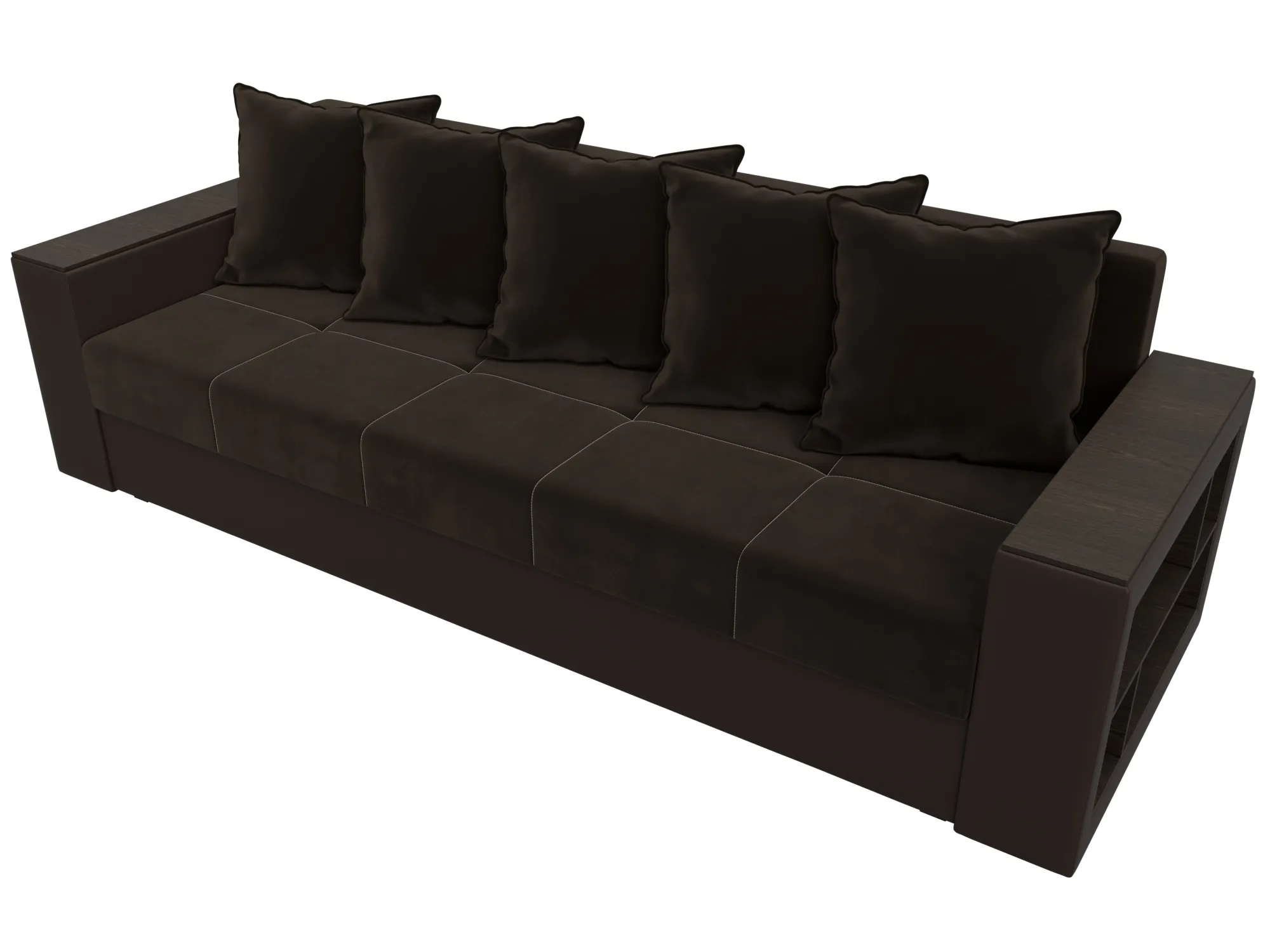 Диван прямой Дубай Лайт ( Коричневый )