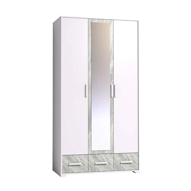 Шкаф для одежды и белья Айрис 444 Белый/Статуарио