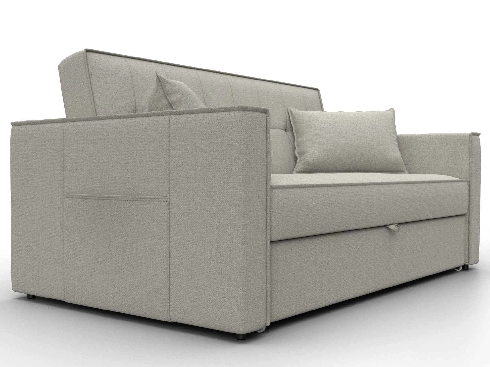 Диван прямой Лига-104 (140) ( Амур 02 бежевый )