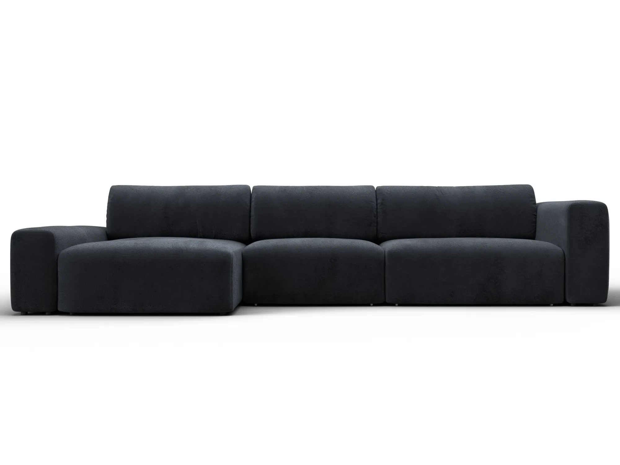 Диван угловой Лига-066 НПБ Лонг угол левый ( TOWER 11 темно-серый )