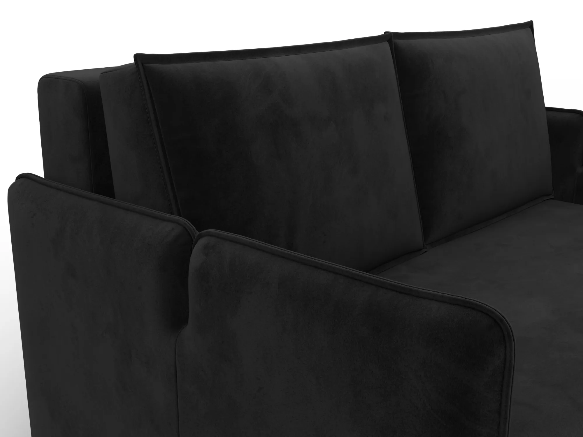 Диван прямой Лига-117 ( SEVEN 35 черный )