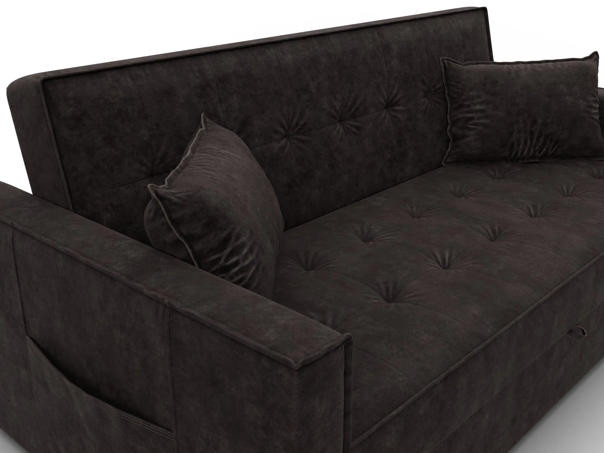 Диван прямой Лига-104 (160) ( BRUT 17 коричневый )