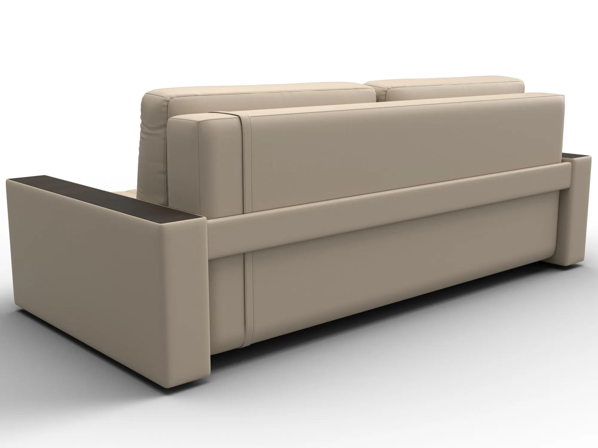 Диван прямой с декором Лига-096 НПБ ( Бежевый;Коричневый )