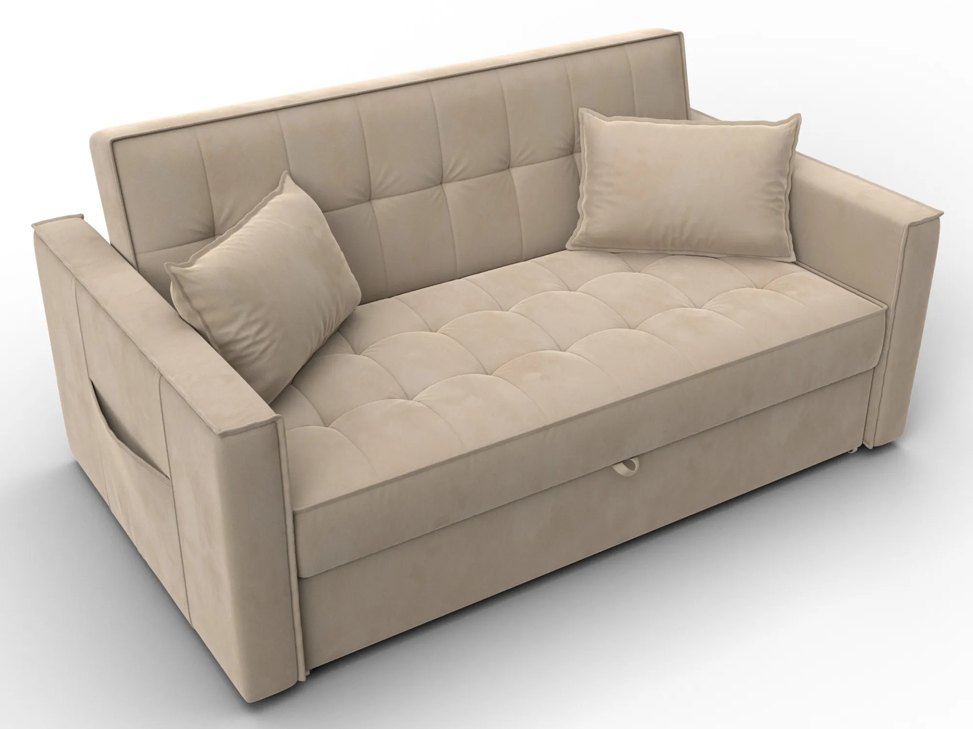 Диван прямой Лига-104 (140) ( SEVEN 729 бежевый )