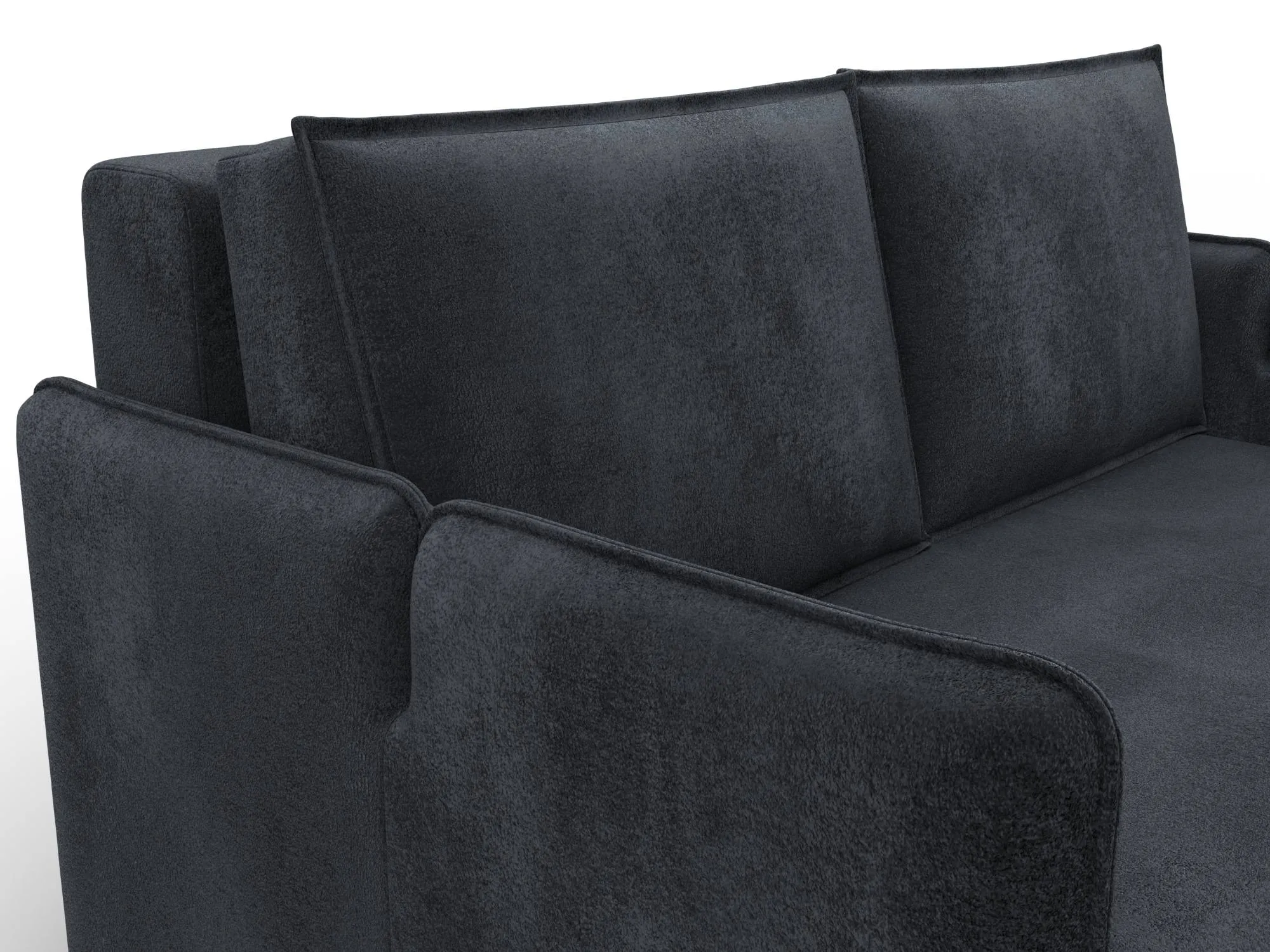 Диван прямой Лига-117 ( TOWER 11 темно-серый )