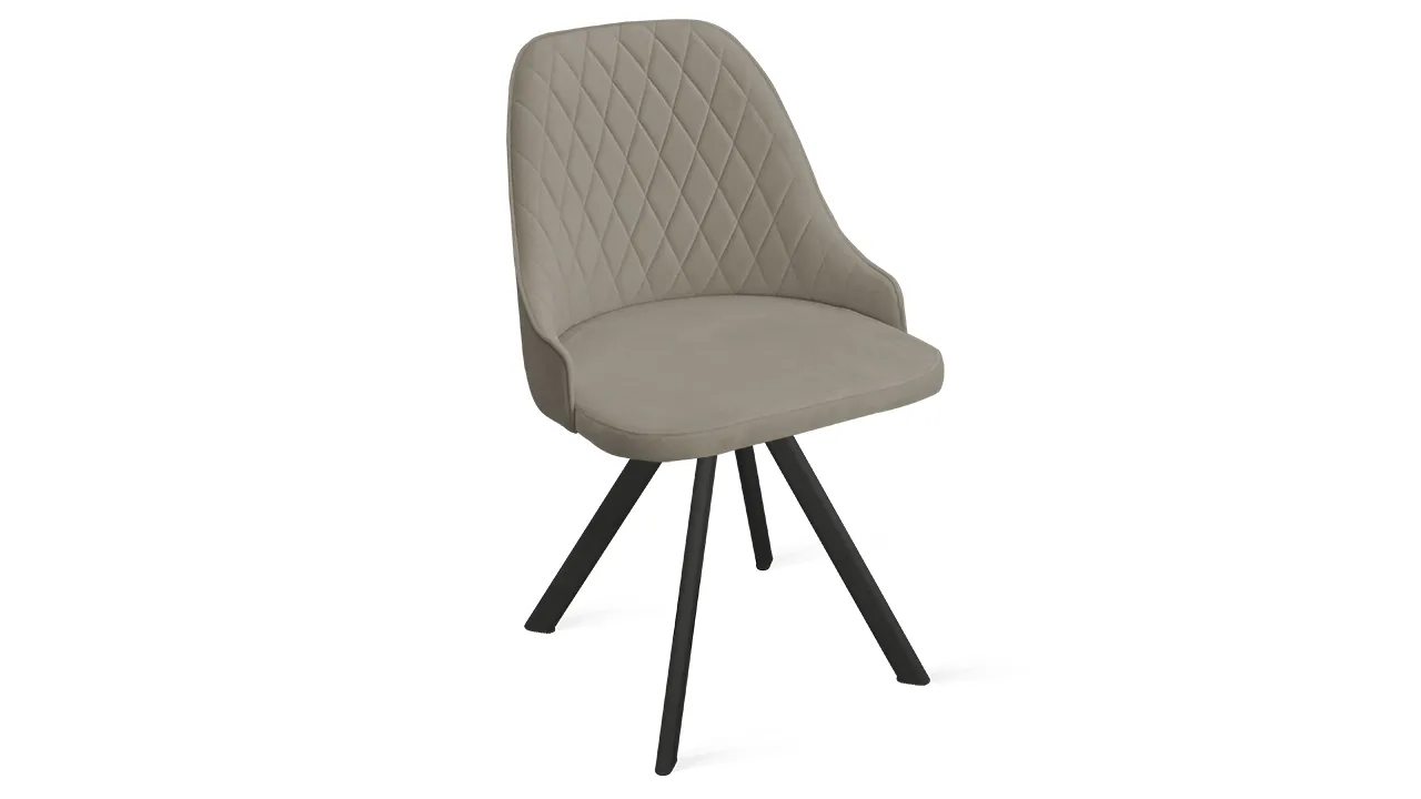 Стул Гранд К2 Черный муар, Велюр Confetti Smoke