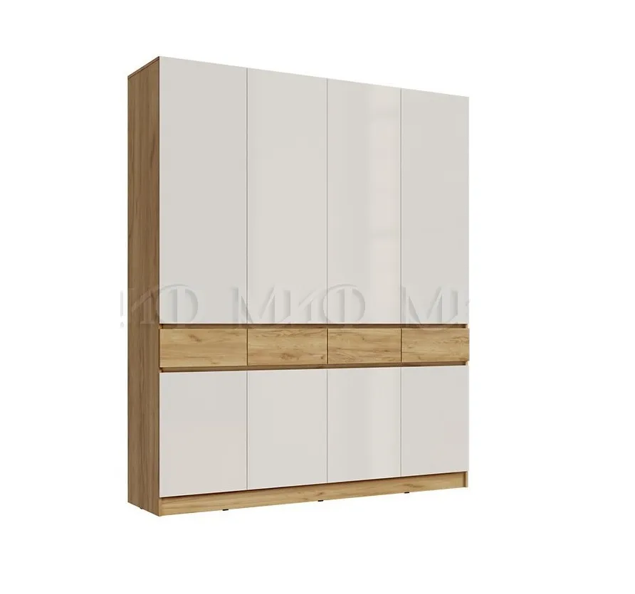 Шкаф Роджина 4-х створчатый (белый глянец)