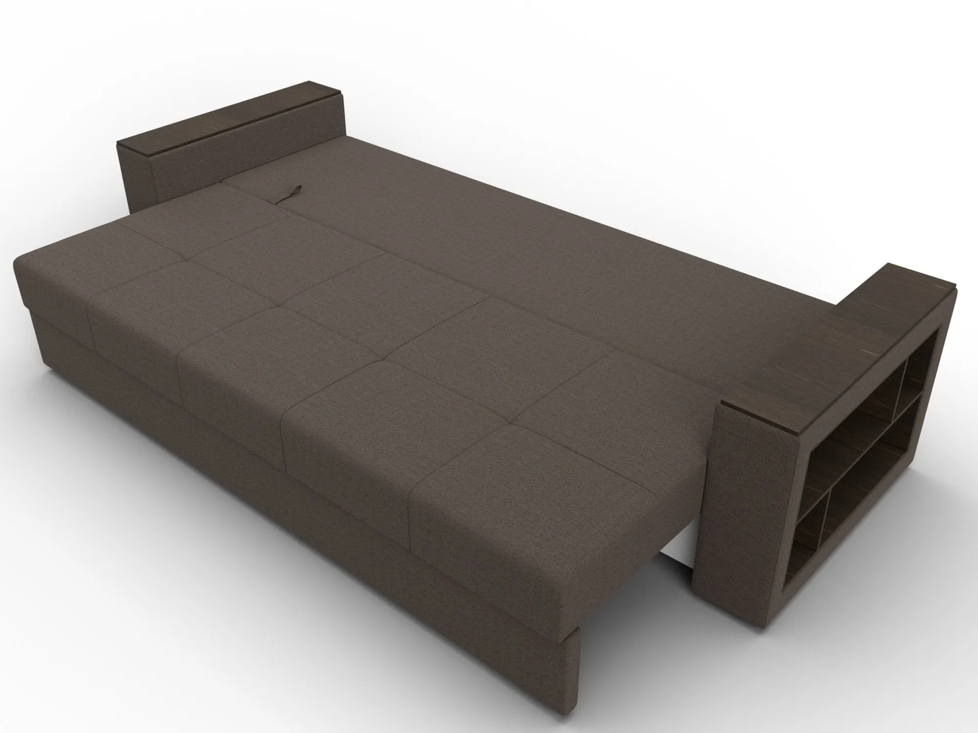 Диван прямой Дубай Лайт ( Амур 05 коричневый )