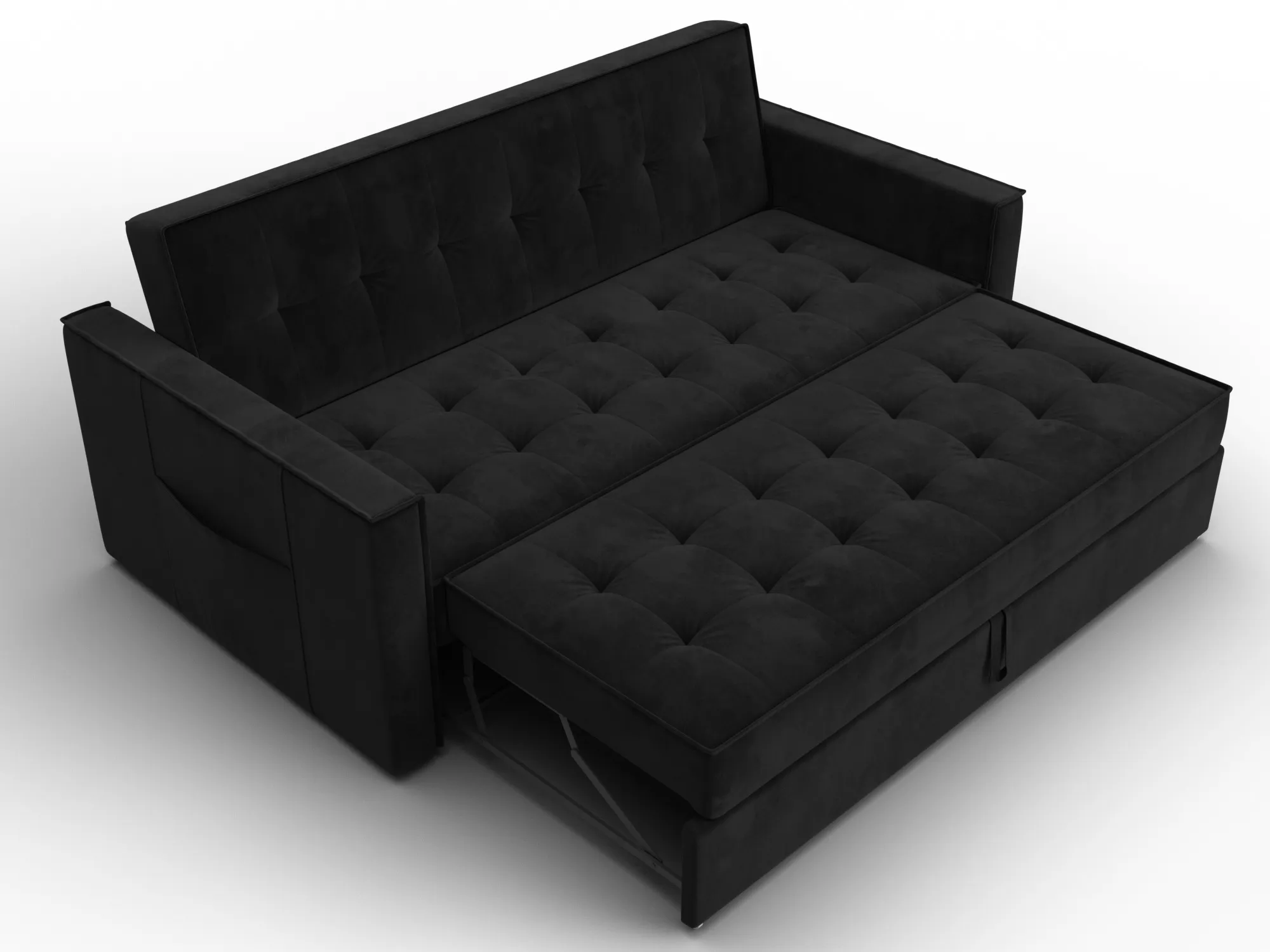 Диван прямой Лига-104 (160) ( SEVEN 35 черный )