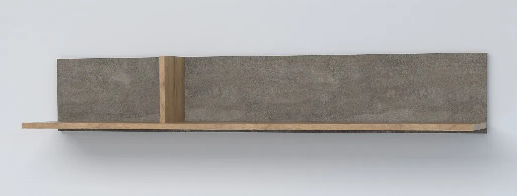 Полка ПЛ-2 Эго Дуб Крафт Золотой/Камень Темный