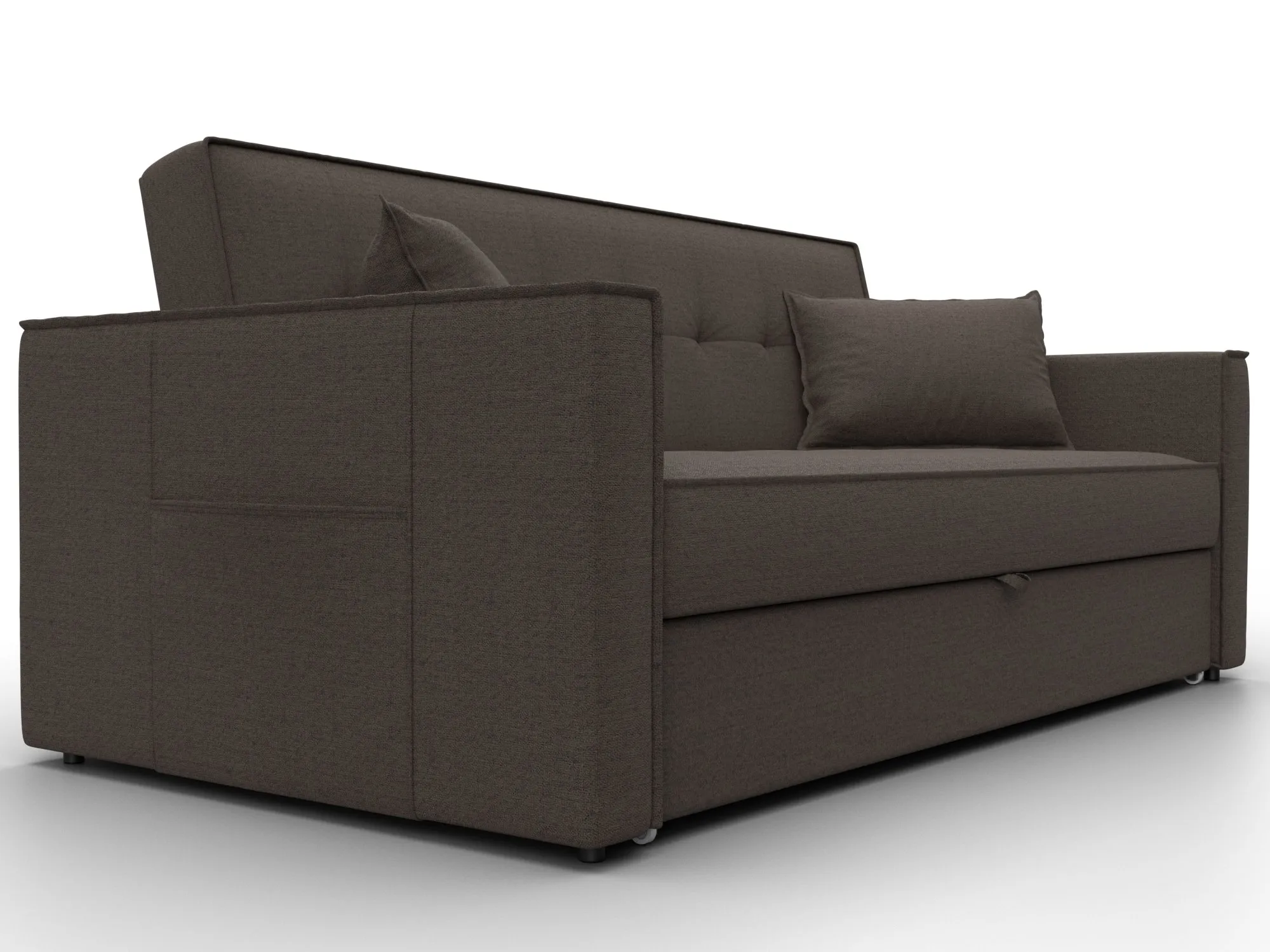 Диван прямой Лига-104 (160) ( Амур 05 коричневый )