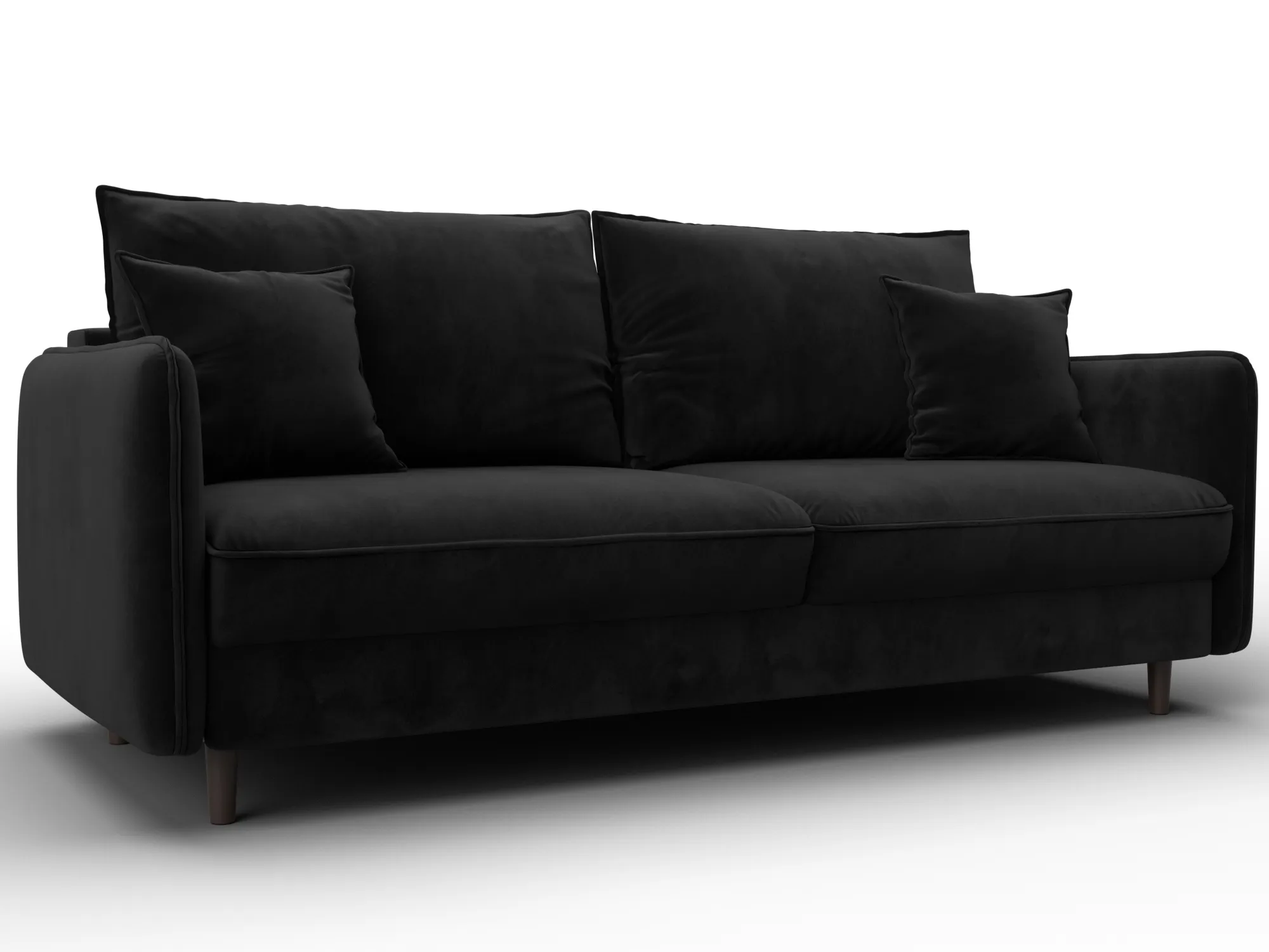 Диван прямой Лига-064 НПБ ( SEVEN 35 черный )