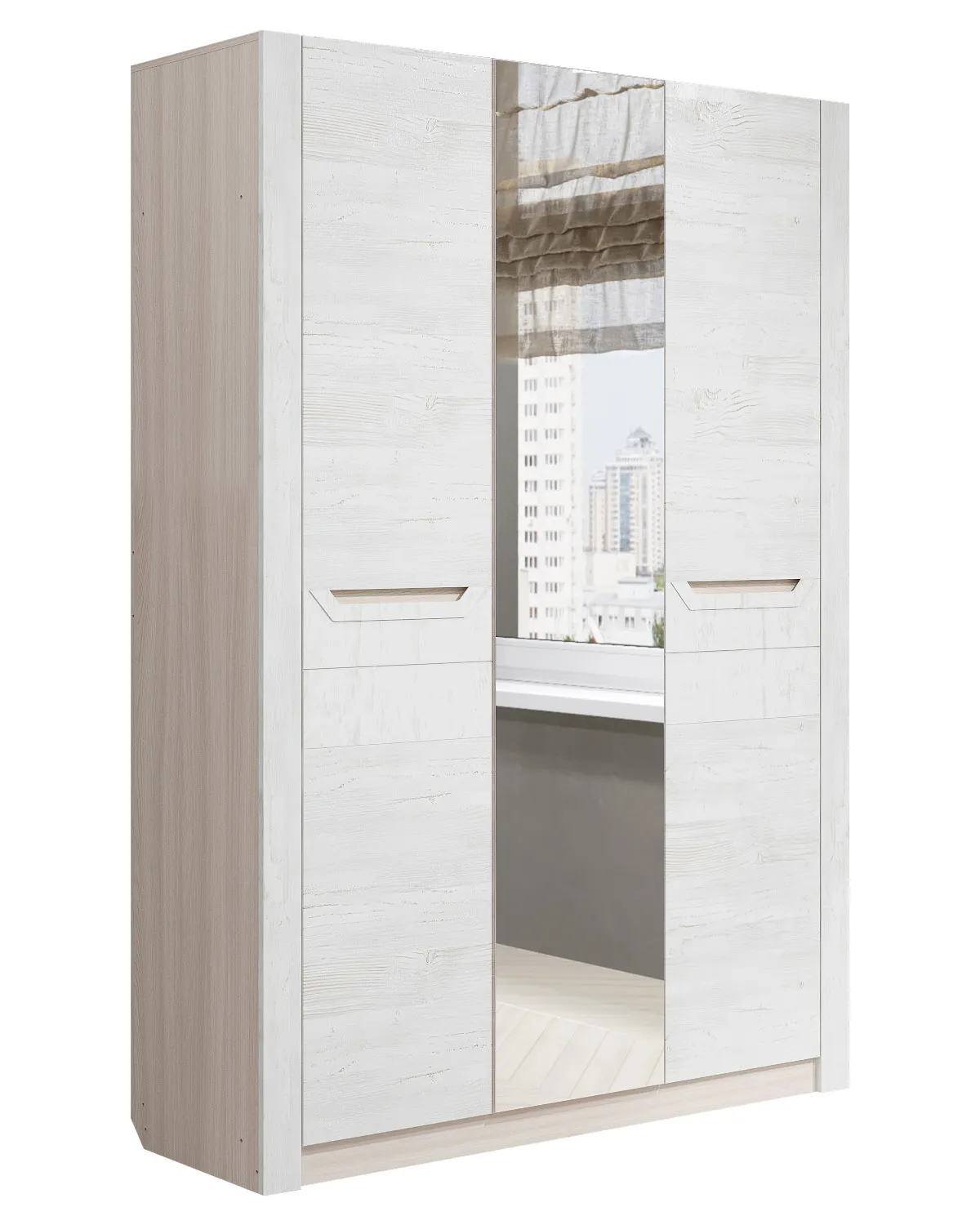 Шкаф 3-дв Ривьера РИВ2 ясень шимо 