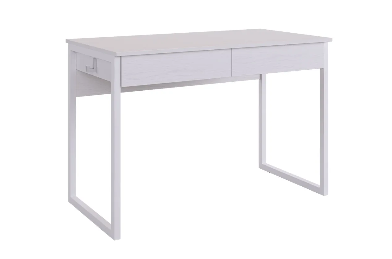 Стол Юниор белое дерево/белый муар