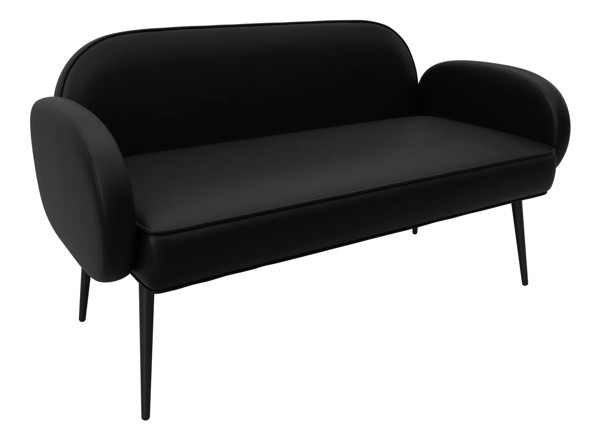 Диван прямой Лига-086 ( GRIFON 18 черный )