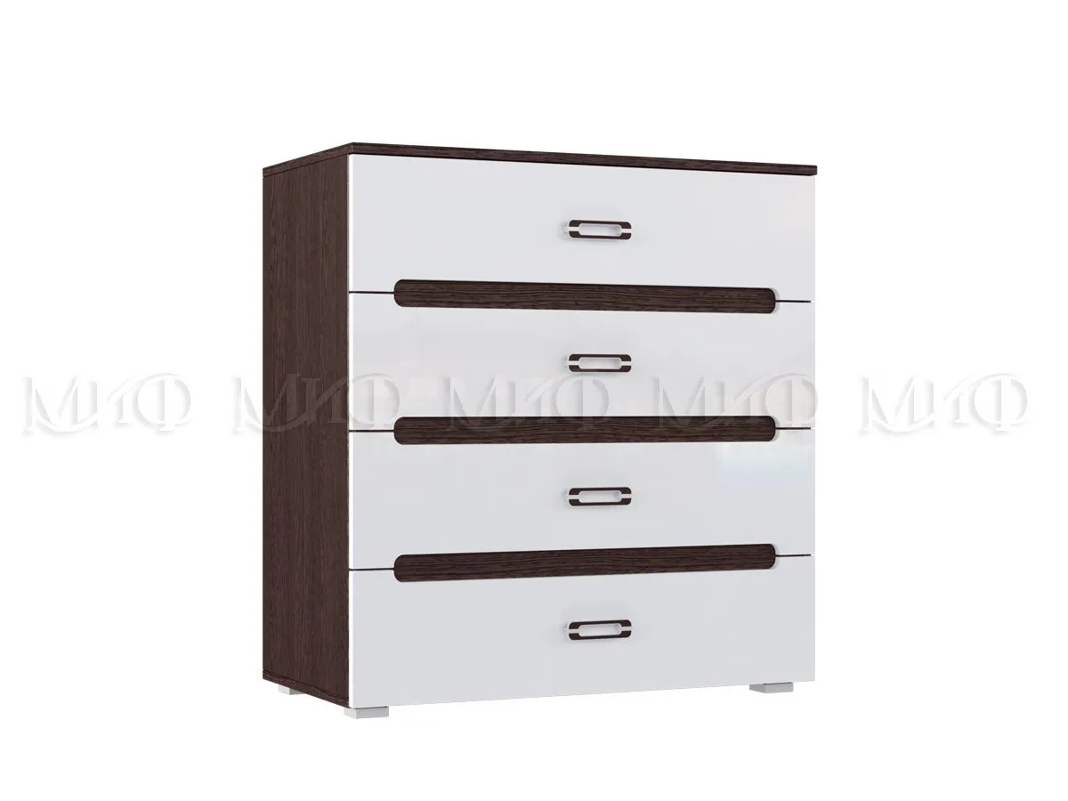 Комод Ким (белый/венге)
