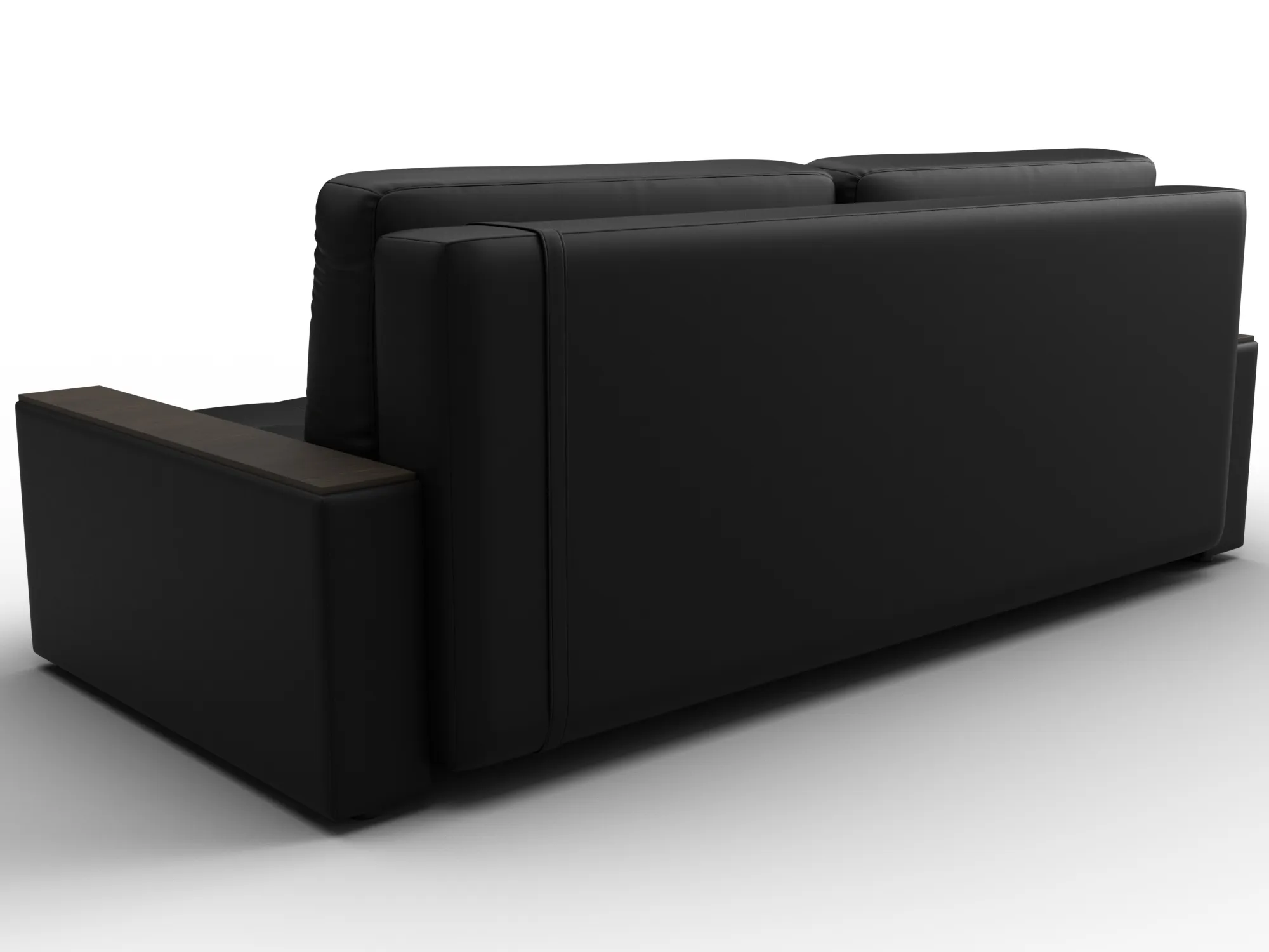 Диван прямой с декором Лига-096 НПБ ( Черный;Белый )