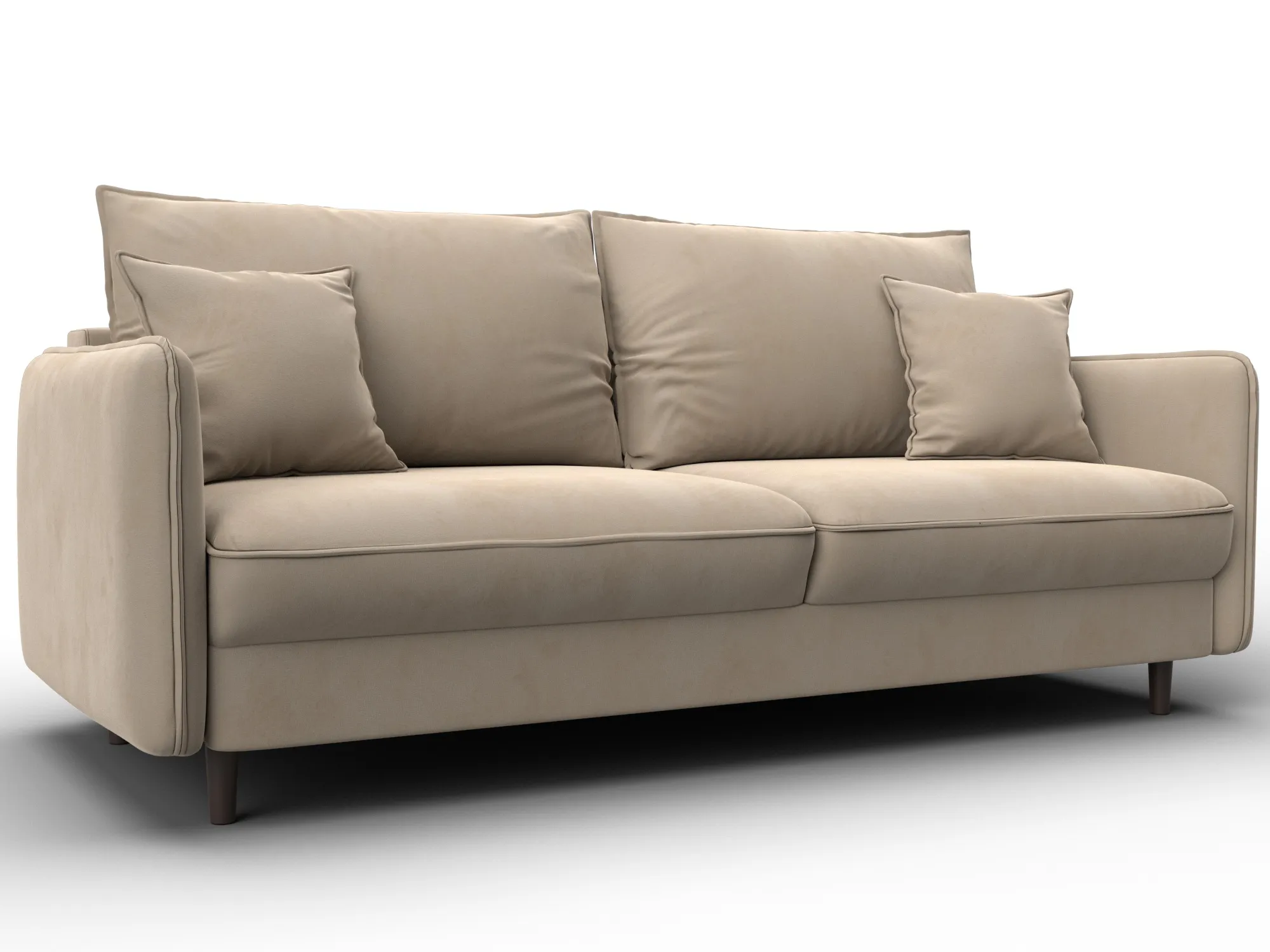 Диван прямой Лига-064 НПБ ( SEVEN 729 бежевый )