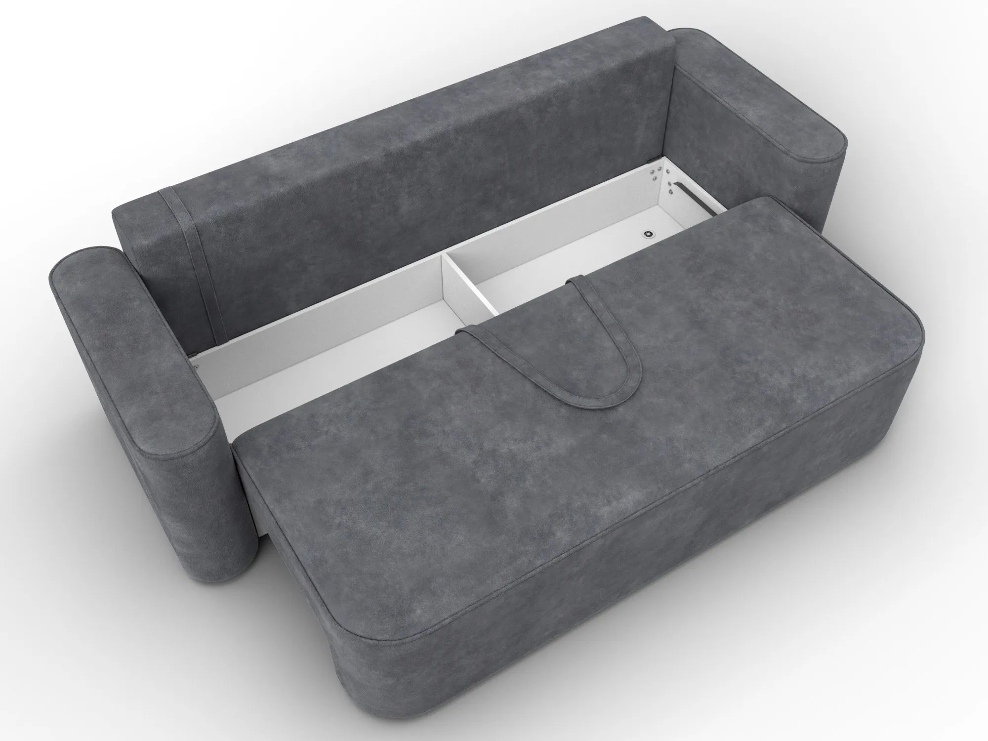 Диван прямой Лига-118 НПБ ( BRUT 16 темно-серый )