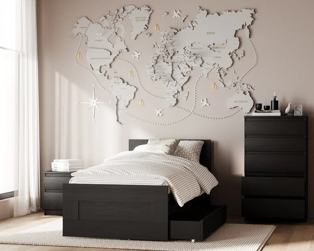 2.02.04.160.5 СИРИУС кровать одинарная 80х200 Дуб Венге RU