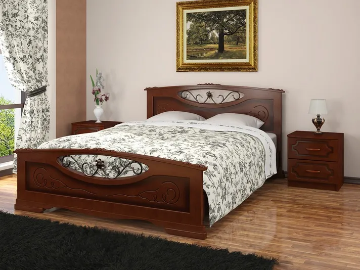 Кровать из массива Елена-5 (120*200)